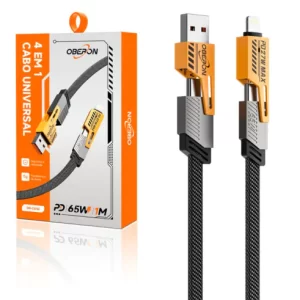 Cabo Carregador 4 em 1 Type-C lightning USB PD 65W 1.2 Metros - OR-CO32 (cópia)