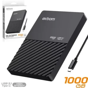 HD Externo 1TB de 2.5 Polegadas Type C 3.1 Exbom HDE-S1TA (cópia)