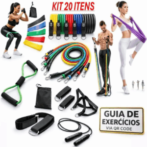 Kit Treino Completo Em Casa Com 20 Itens Fitness