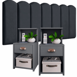 Cabeceira Modular Nuvem Com Mesa De Cabeceira