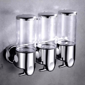 Dispenser Manual Sabonete Líquido Shampoo Suporte Parede
